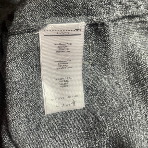 Smartwool Men's Large Gray Sweater Crew Neck Wool Blend - Picture 4 of 7